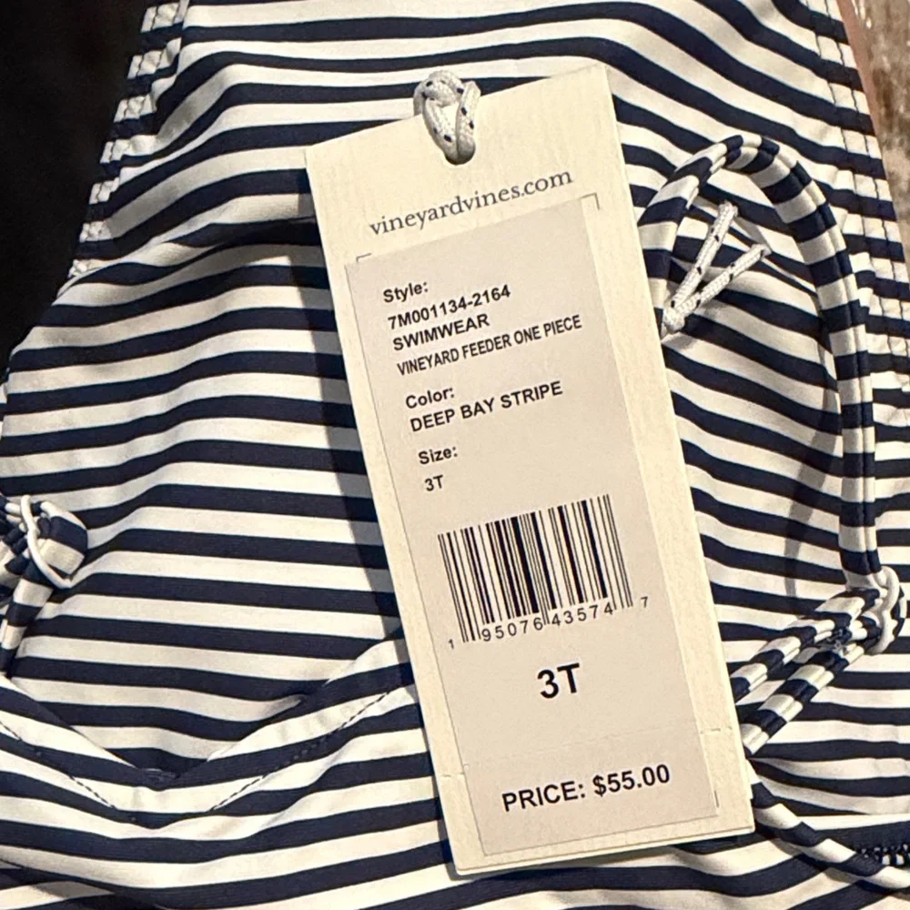 NWT VINEYARD VINES‎ STRIPED TODDLER GIRL SWIMSUIT 3T